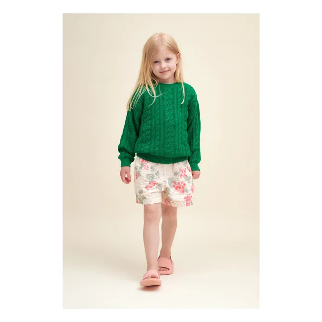 Pull Torsade Coton Bio | Vert