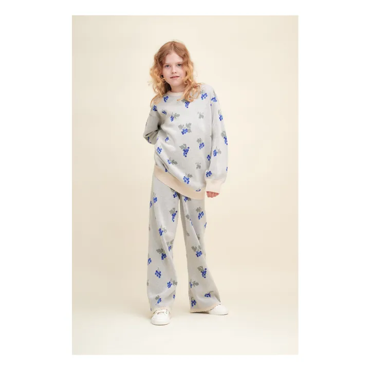 Felpa in maglia con uvetta | Blu- Immagine del prodotto n°3