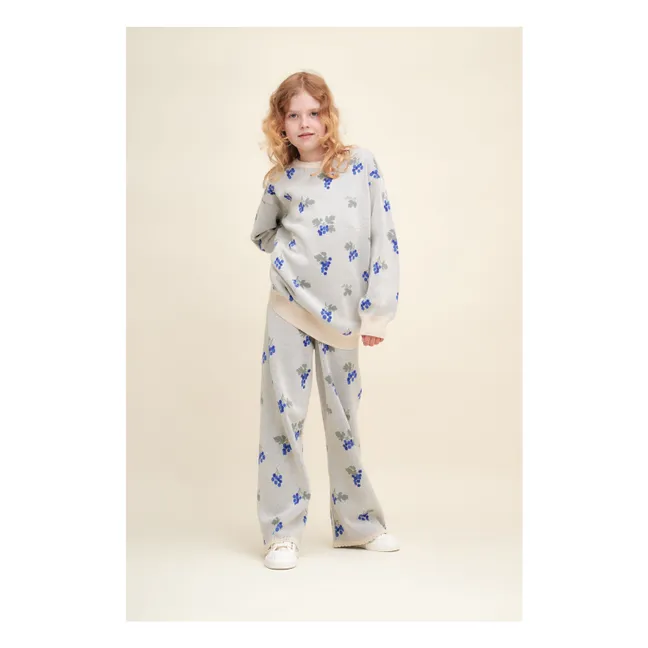 Pantaloni in cotone biologico con uvetta | Blu