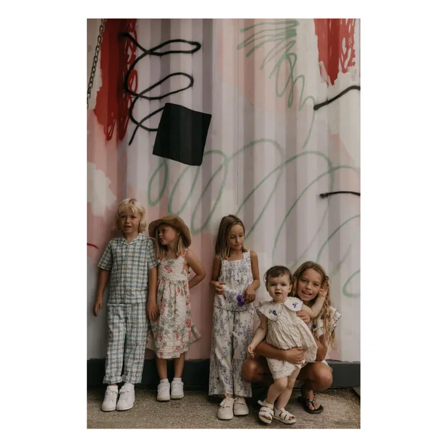 Robe Grappe Gaufrée | Ecru