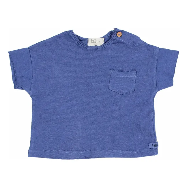 T-shirt a maniche corte in lino | Blu  indaco