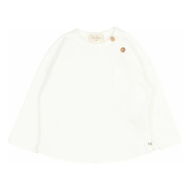 Camiseta de lino de manga larga | Blanco