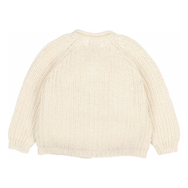 Baby-Strickjacke aus Bio-Baumwolle | Seidenfarben