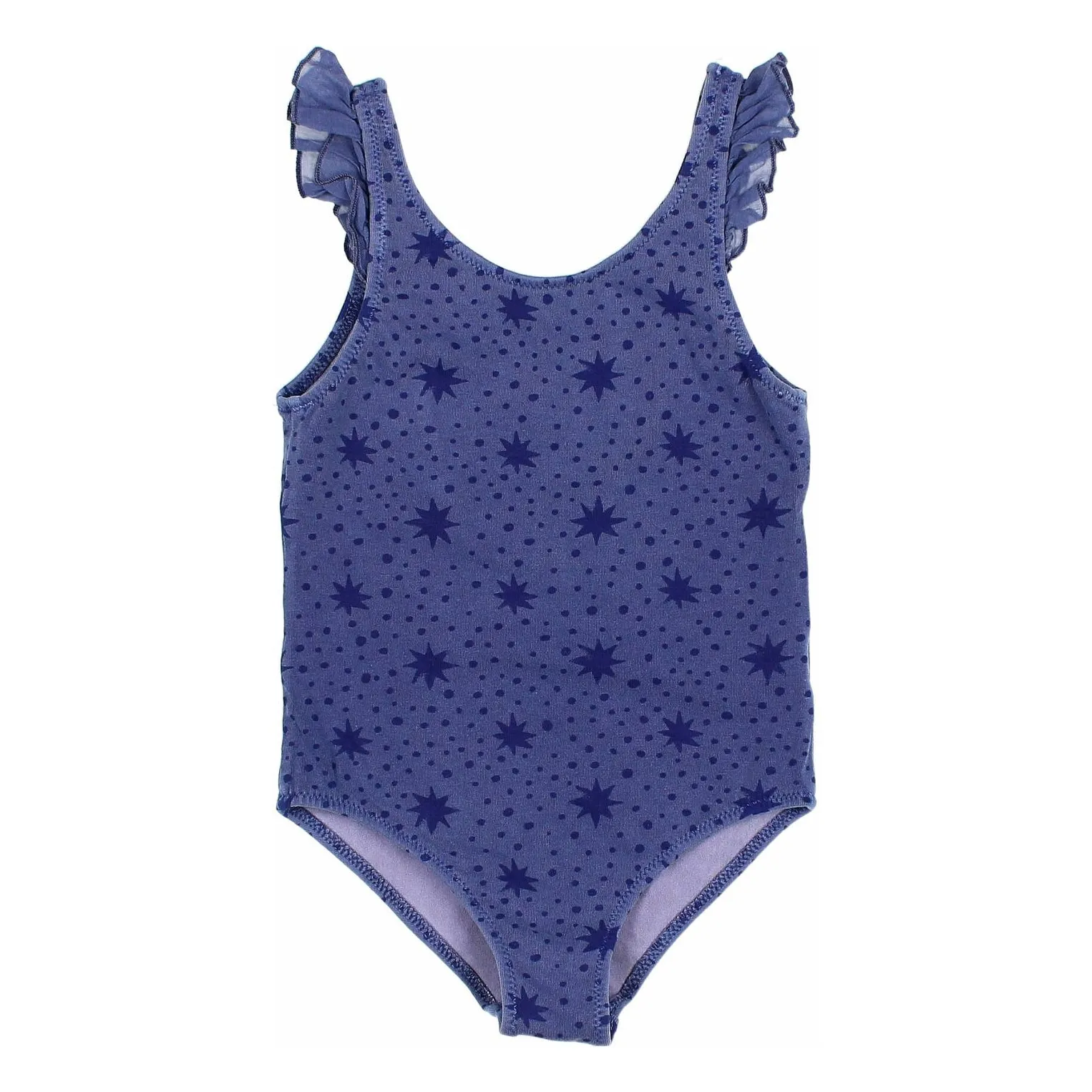 Búho - Maillot de Bain Bébé Fille - Bleu Indigo - Coton Biologique - 2 ans