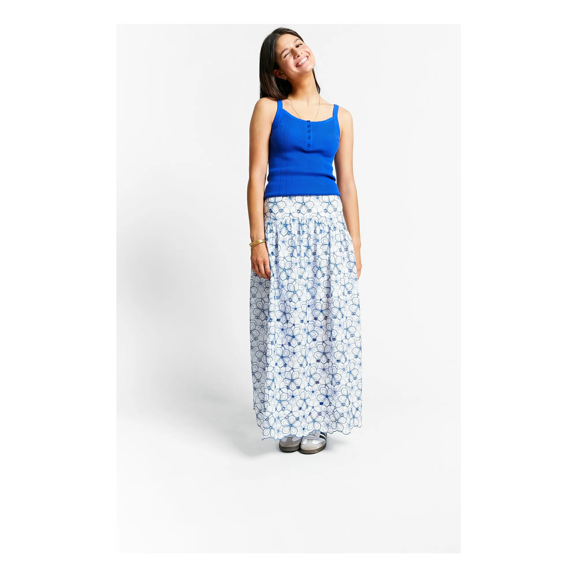 Indee Blue Solar Flower Skirt