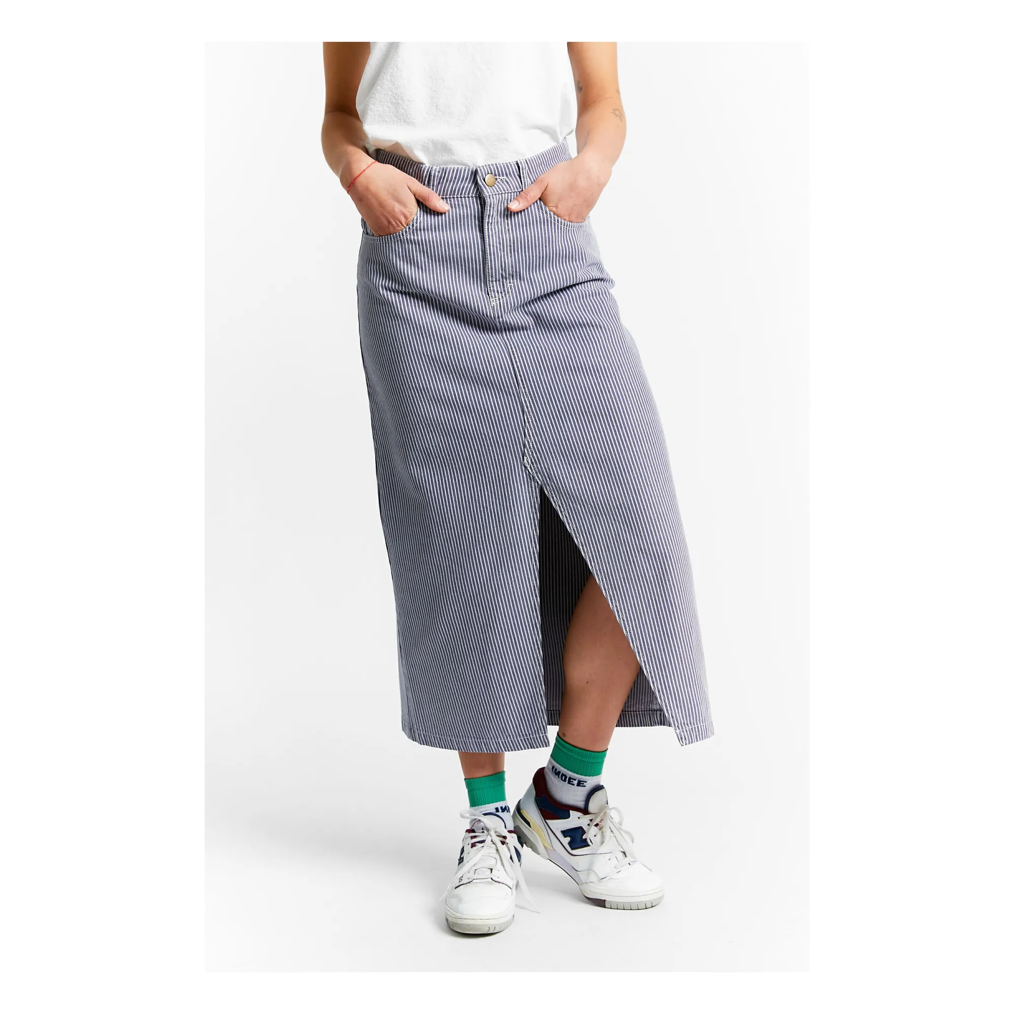 Indee Navy Blue Salute Midi-Length Skirt