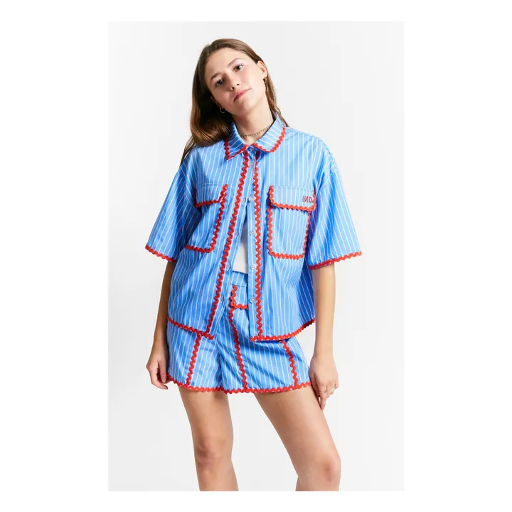 Pantaloncini a righe States | Blu- Immagine del prodotto n°0