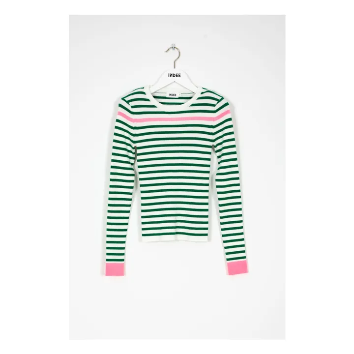 Maglione a righe Salto | Verde- Immagine del prodotto n°1