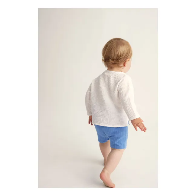 T-shirt Iago in garza di cotone | Ecru