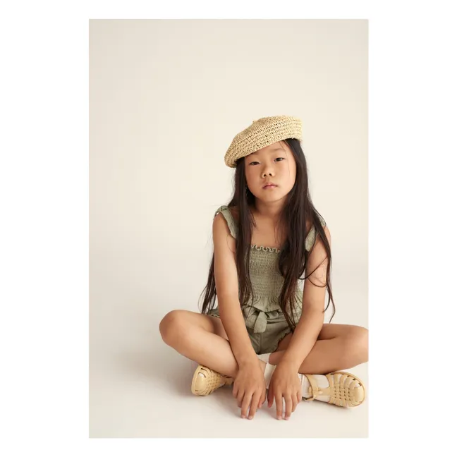 Top Ona Gaze De Coton | Vert kaki