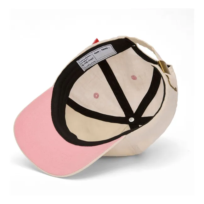 Wave Linen Curved Visor Cap | Cream
