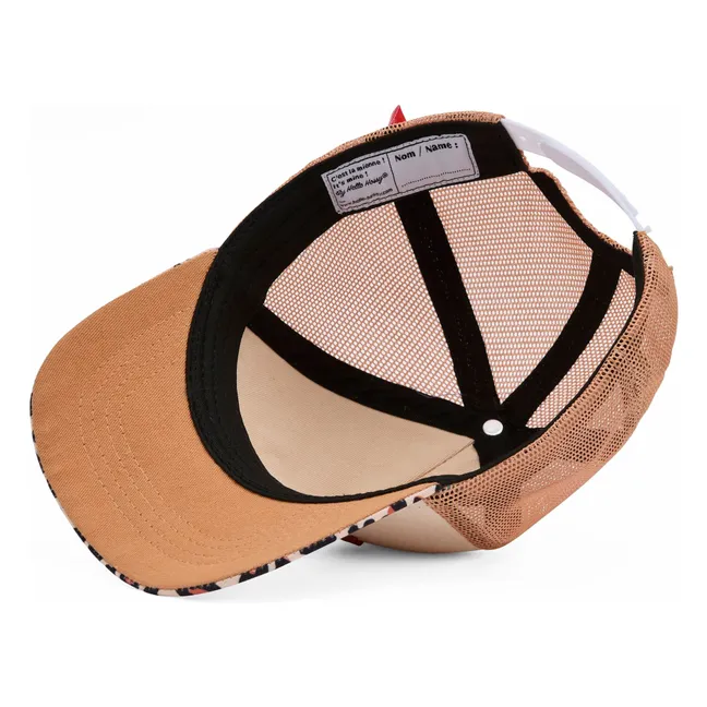 Casquette Visière Courbée Trucker Leopard | Beige