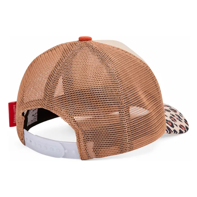 Casquette Visière Courbée Trucker Leopard | Beige