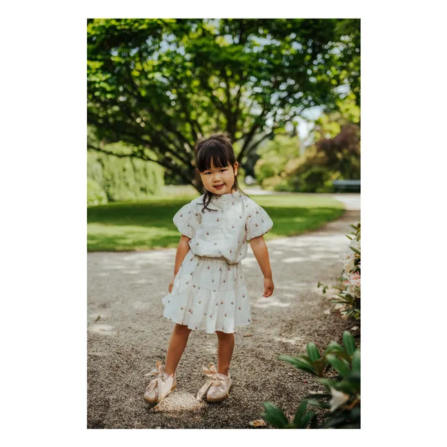 Lindie Flowers skirt | Ecru