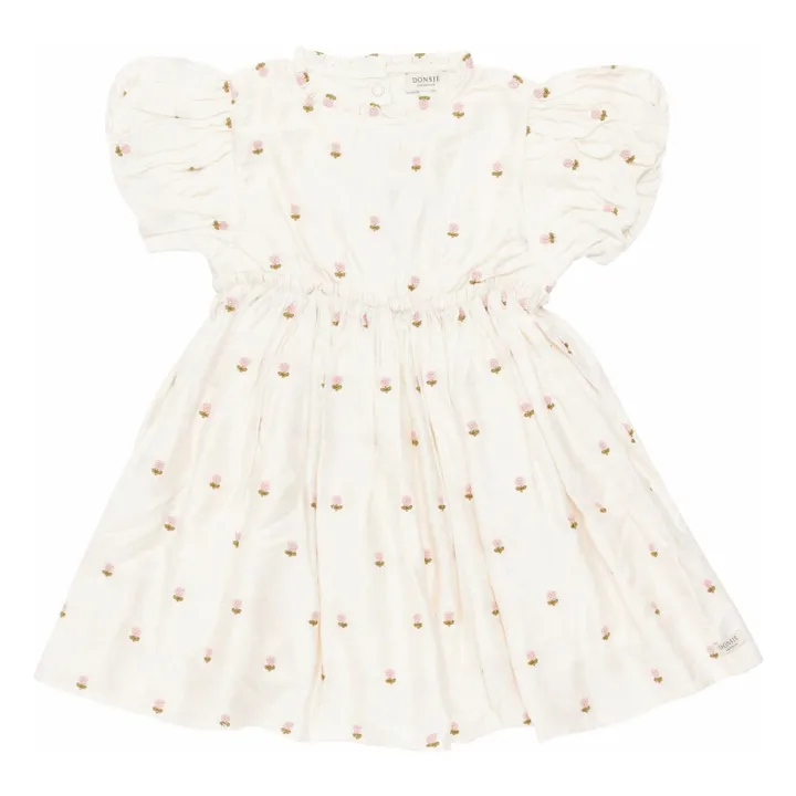 Robe Clarize Fleurs | Ecru- Image produit n°0