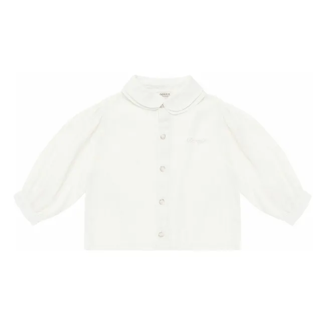 Blusa de lino Anoeche | Blanco