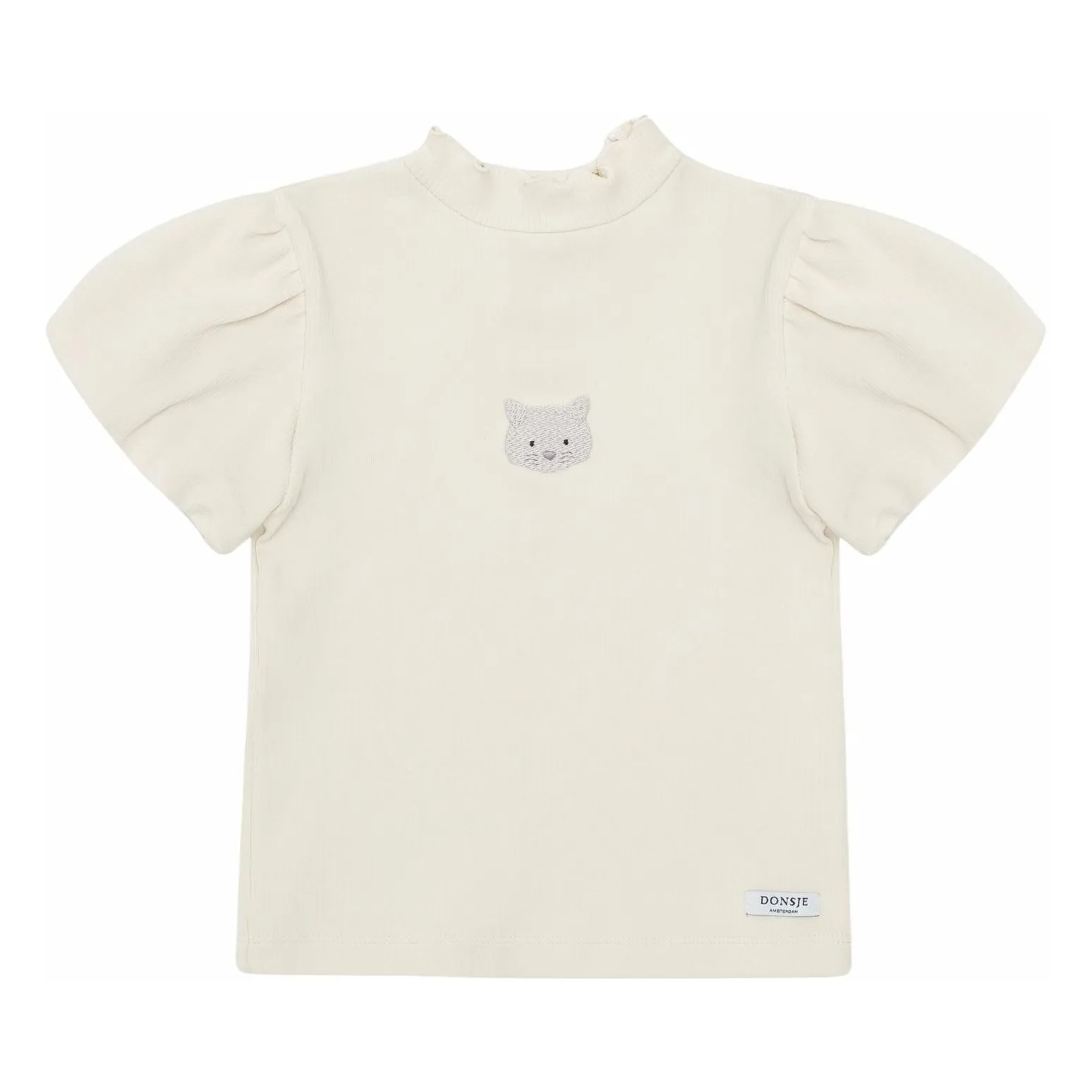 Donsje Ecru Nowien Cat Organic Cotton T-Shirt