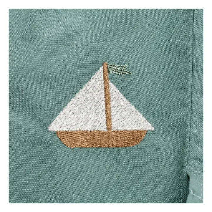 Short De Bain Mees Bateau | Green water- Product image n°2