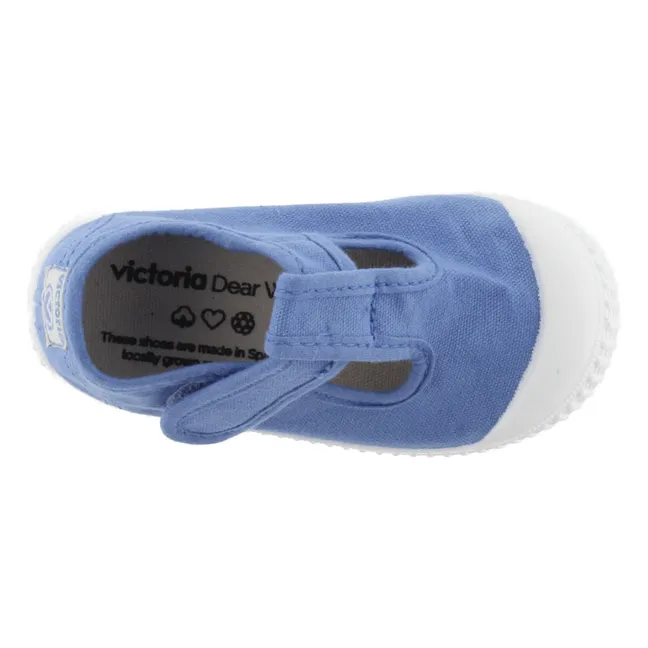 Baskets Scratchs Sandalia Tira Lona | Bleu azur