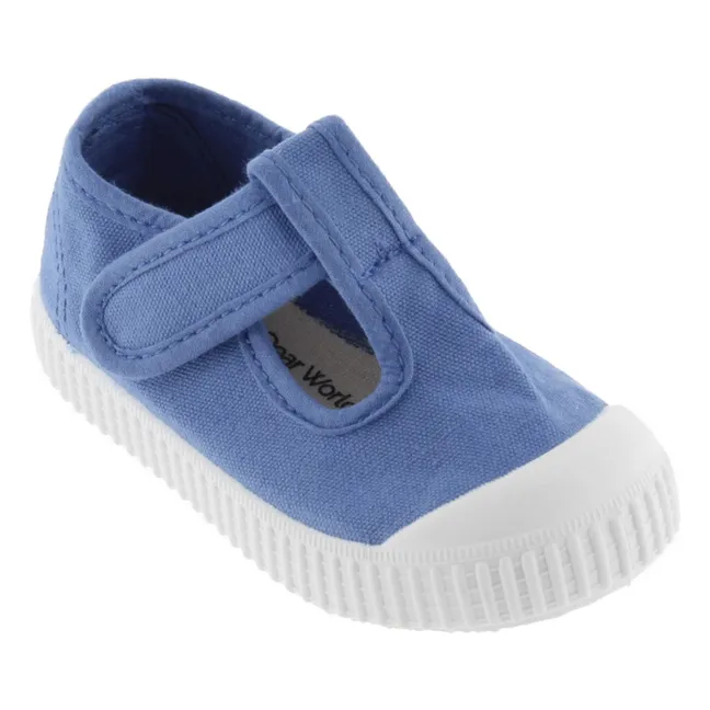 Baskets Scratchs Sandalia Tira Lona | Bleu azur