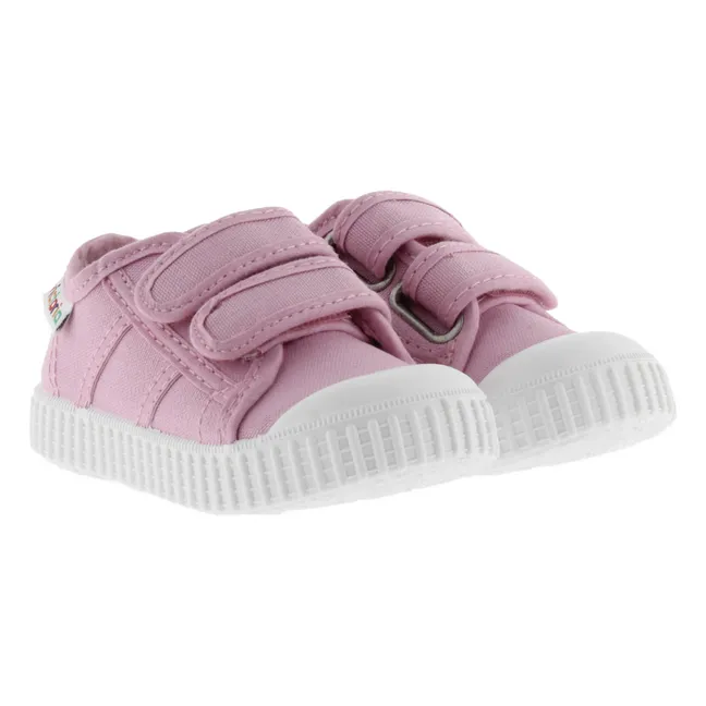Baskets Scratchs Tiras Lona | Rose bonbon