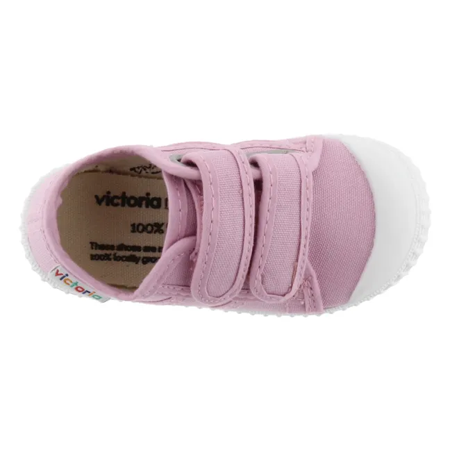 Baskets Scratchs Tiras Lona | Rose bonbon