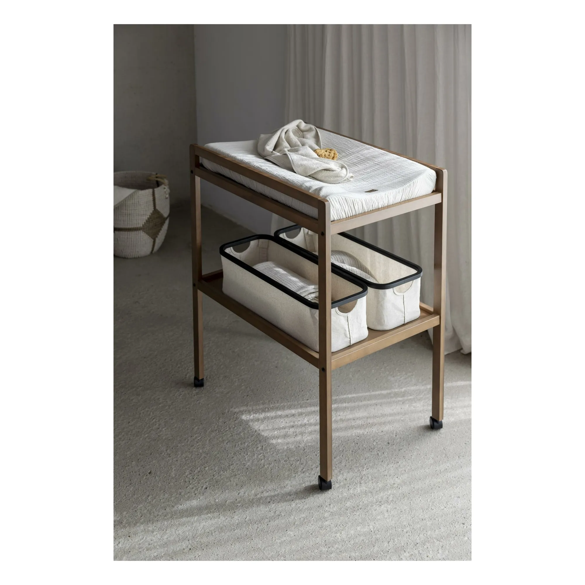 Table à langer Mori | Bois foncé- Image produit n°1