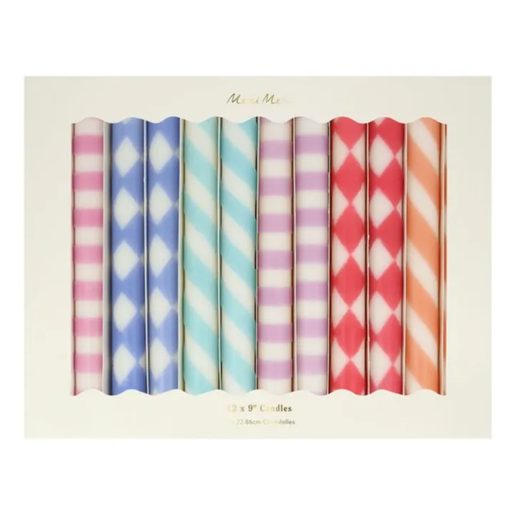 Patterned candles - Set of 12- Product image n°1