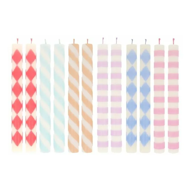 Bougies à motifs - Set de 12