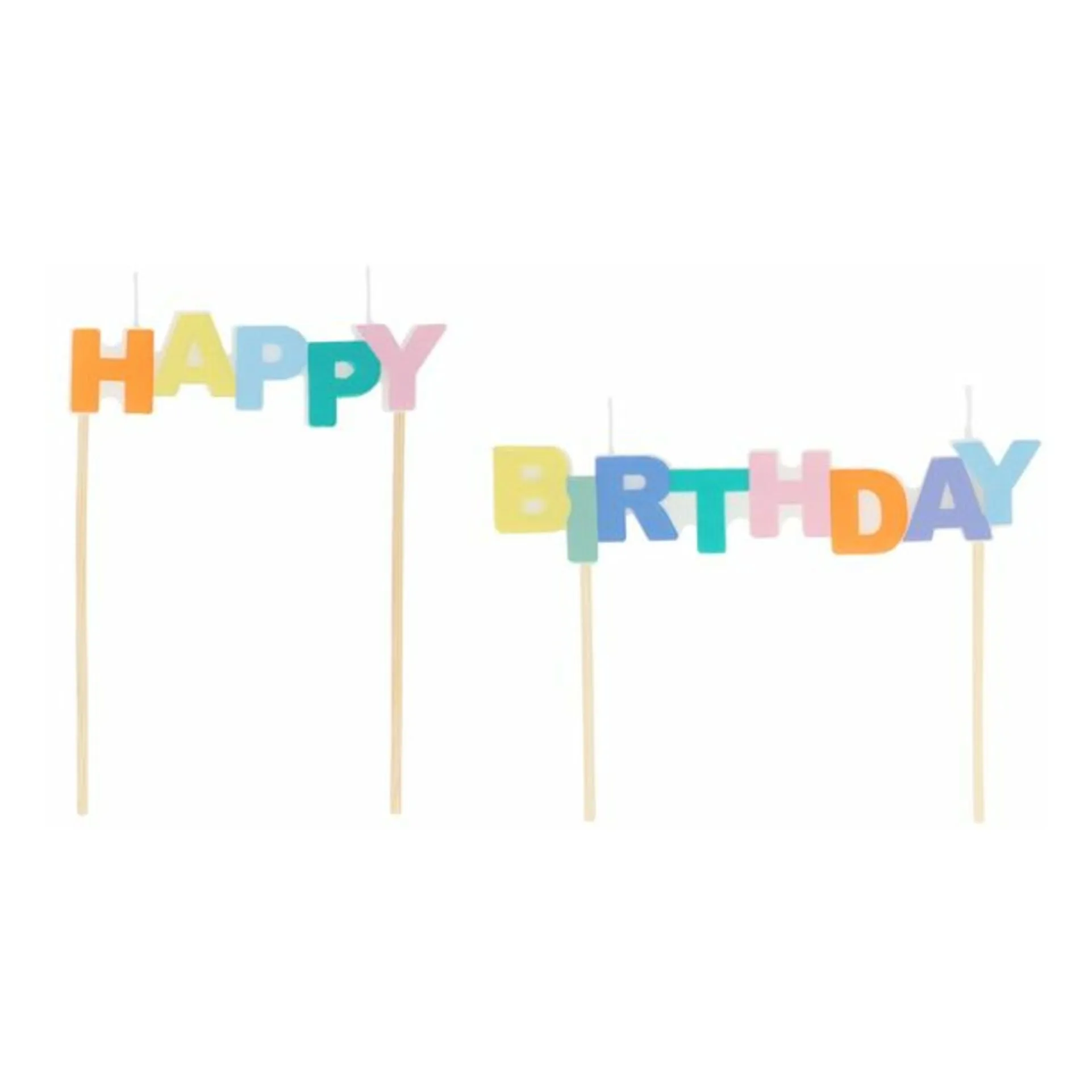 Meri Meri Boys Multicoloured Happy Birthday Candle