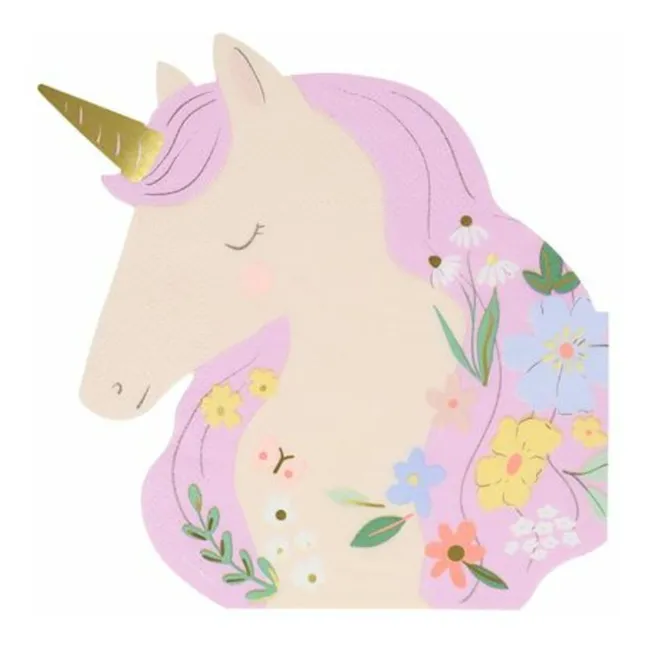 Große Papierservietten Meadow Unicorns - Set aus 16 Stück