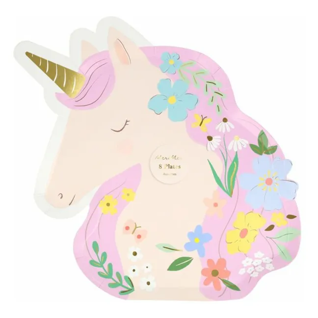 Platos grandes Meadow Unicorn - Lote de 8