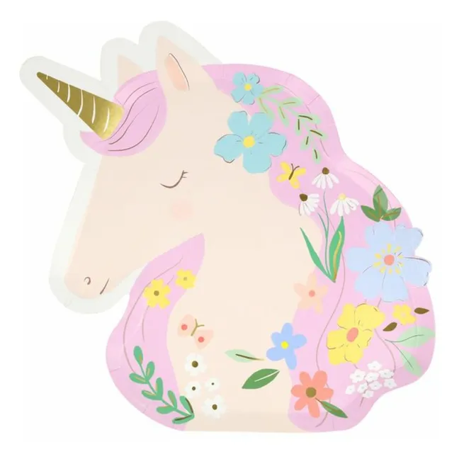 Platos grandes Meadow Unicorn - Lote de 8