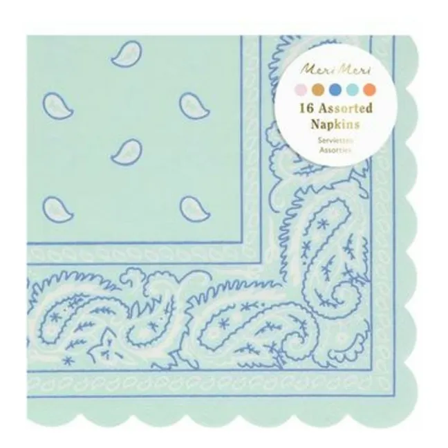 Kleine Papierservietten Western - 16er-Set