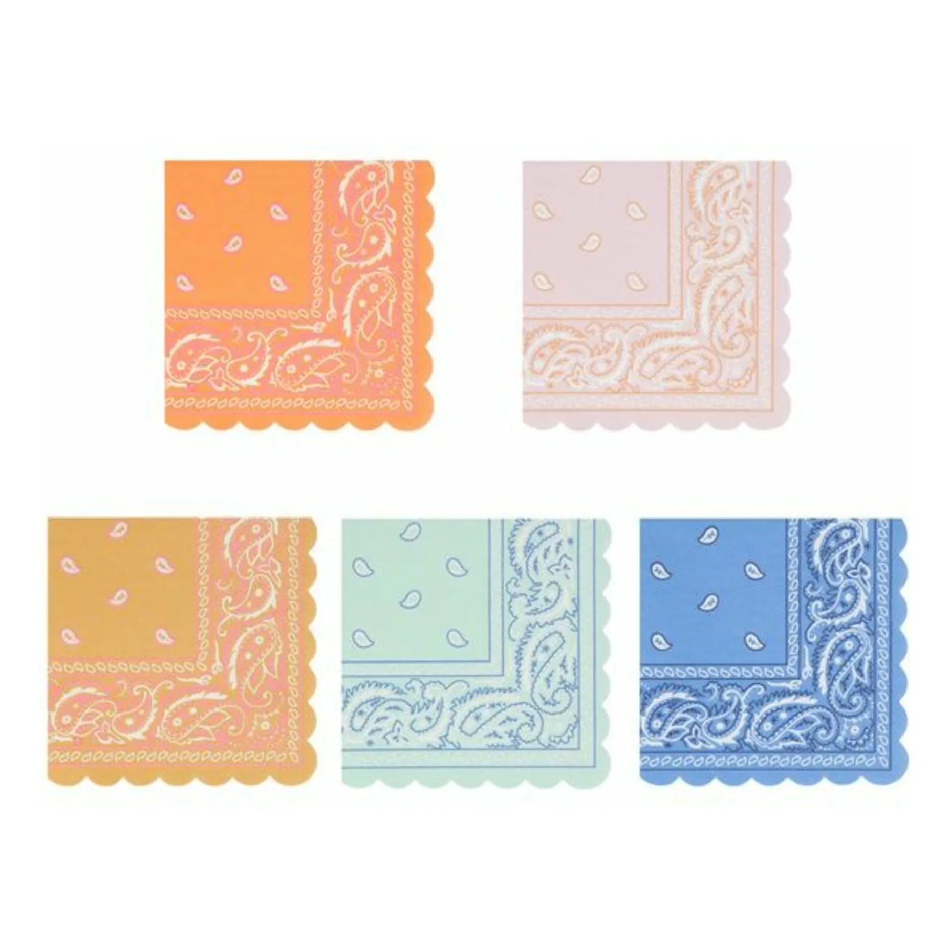 Meri Meri Multicoloured Western Paper Napkins - Set Of 16