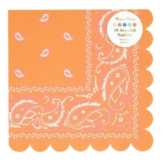 Western paper napkins - Set of 16