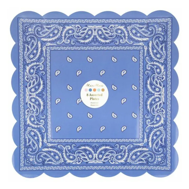 Western plates - Set of 8
