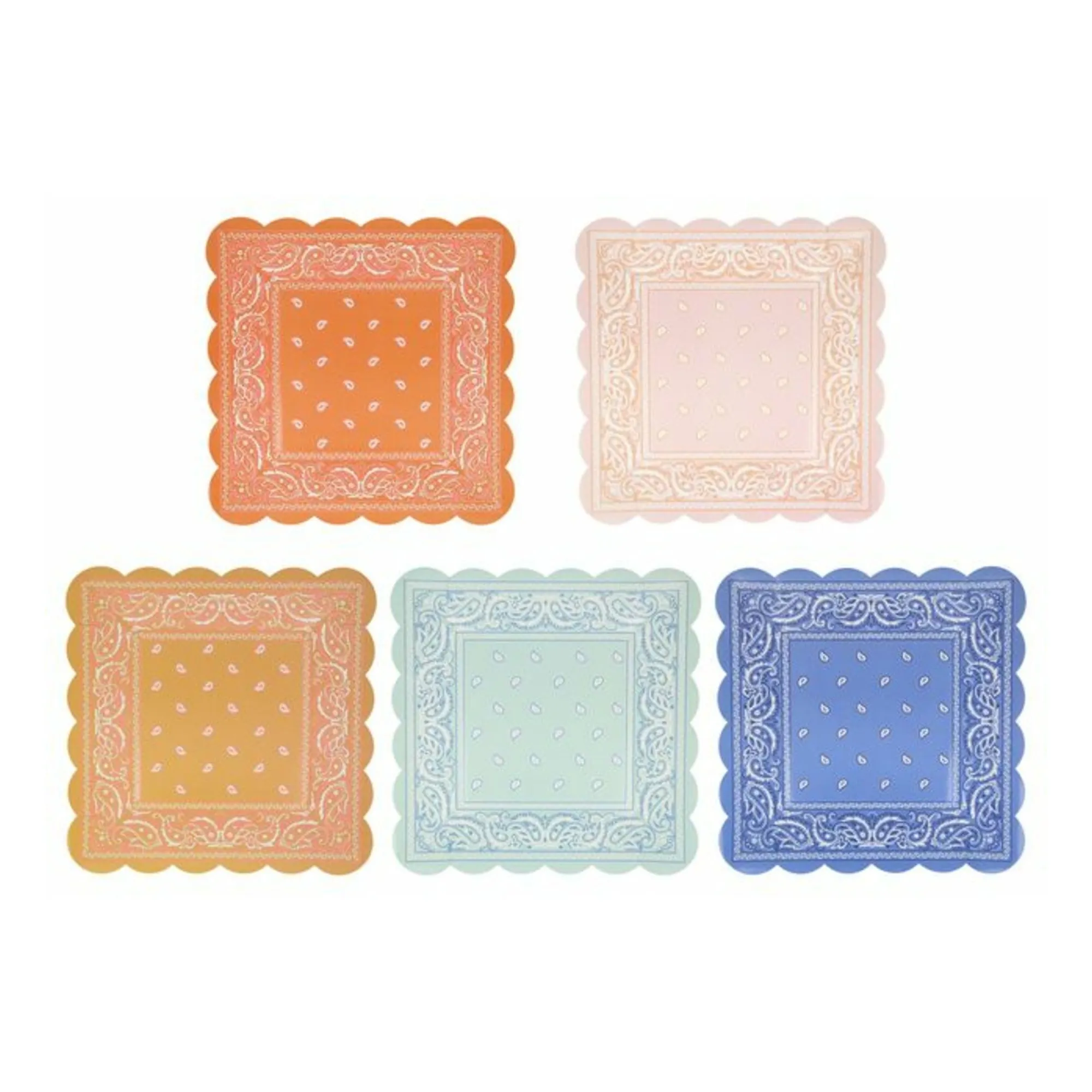 Meri Meri Multicoloured Western Plates - Set Of 8