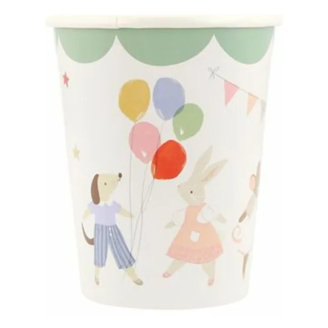 Gobelets d'anniversaire Animal Friends - Set de 8