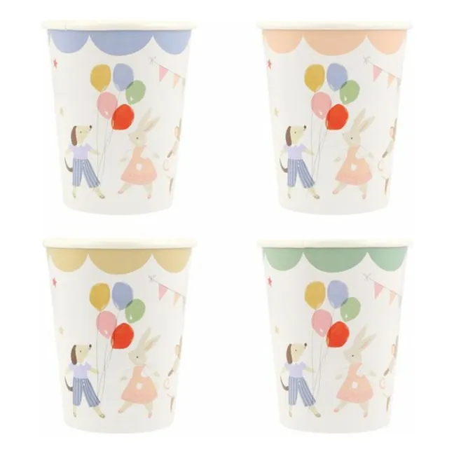Gobelets d'anniversaire Animal Friends - Set de 8