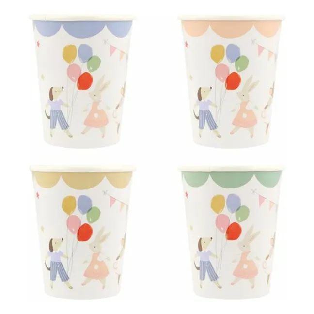 Tazas de cumpleaños Animal Friends - Set de 8