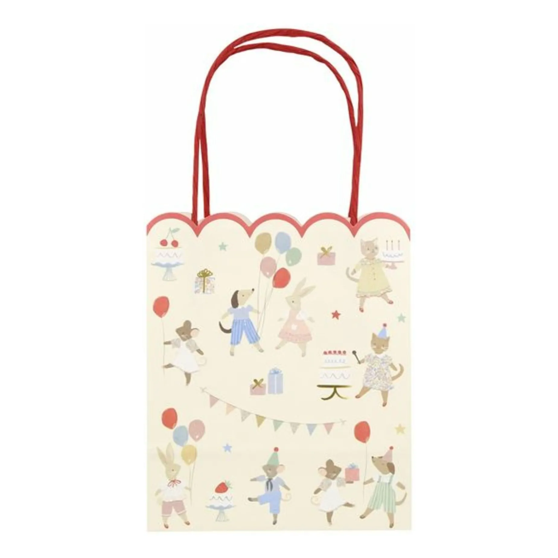 Meri Meri Multicoloured Animal Friends Birthday Bags - Set Of 8