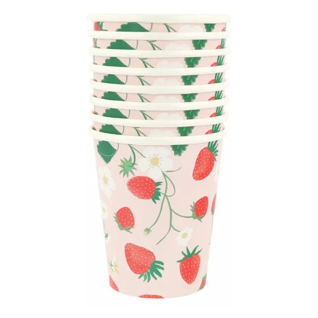 Gobelets Fraise - Set de 8