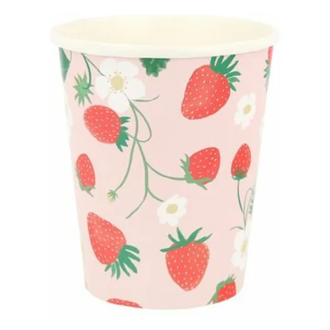 Bicchieri a forma di fragola - Set di 8 pezzi