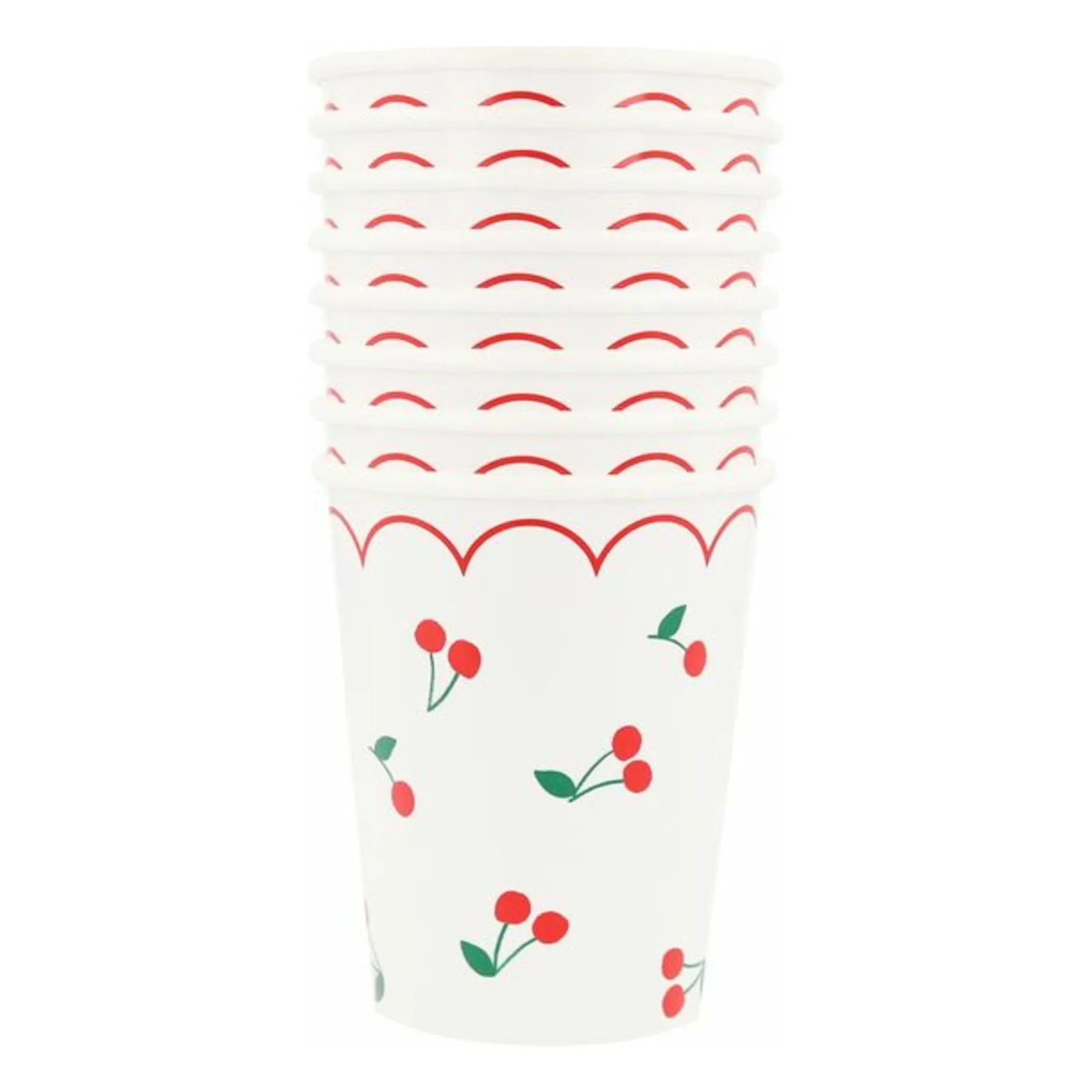 Meri Meri White Cherry Tumblers - Set Of 8