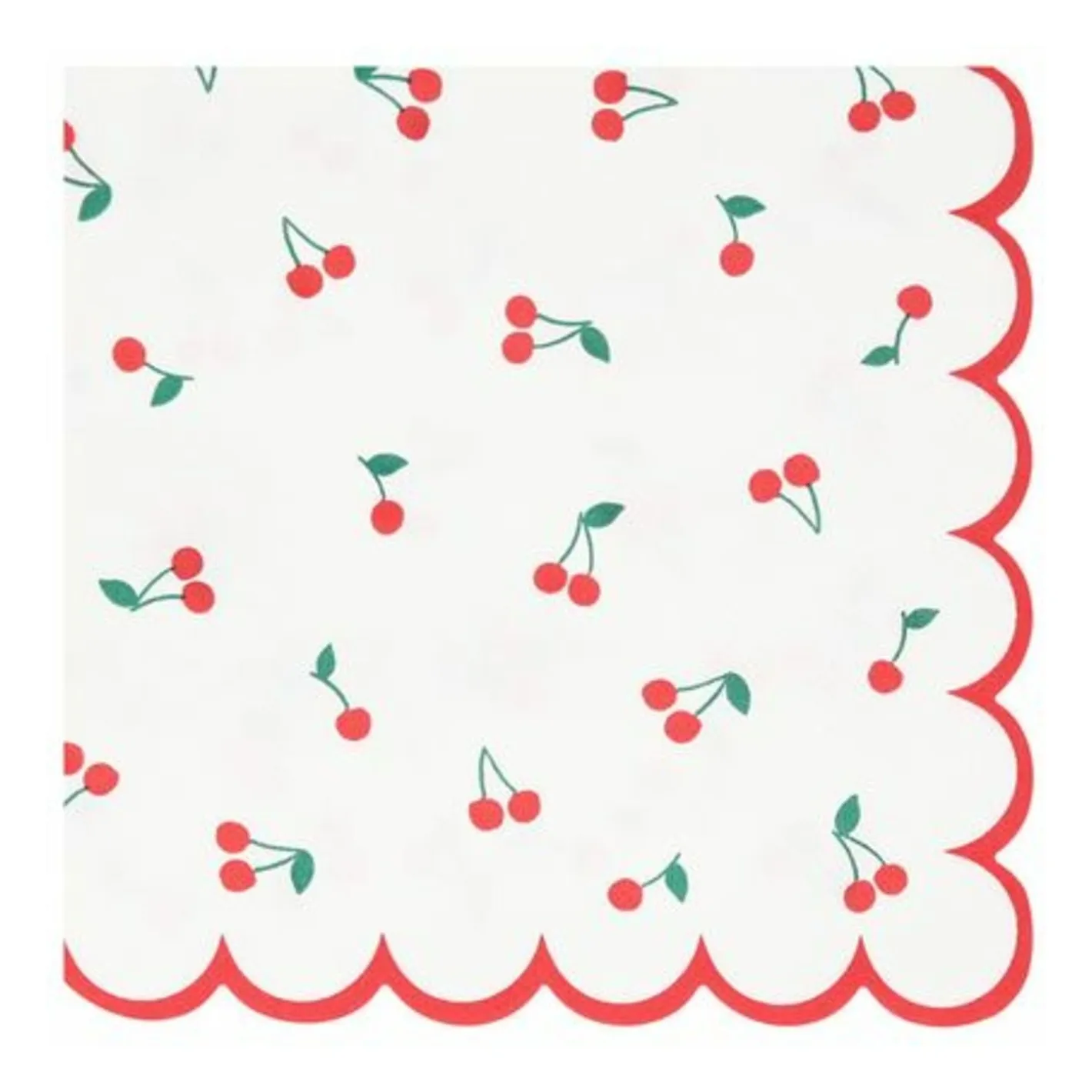 Meri Meri White Cherry Paper Towels - Set Of 16