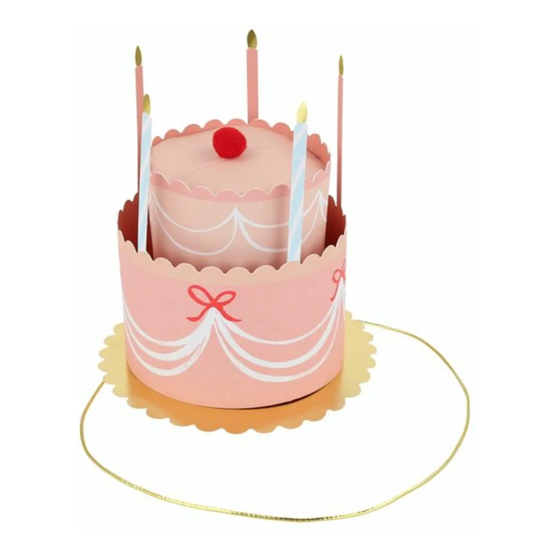 Meri Meri Pink Birthday Cake Party Hats - Set Of 8