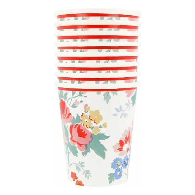Bicchieri vintage floreali - Set di 8