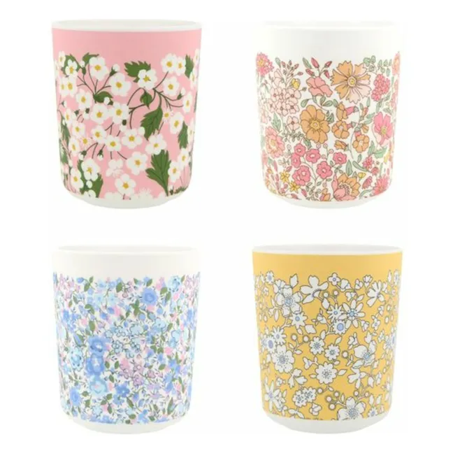 Gobelets en mélamine - Meri Meri x Liberty - Set de 4