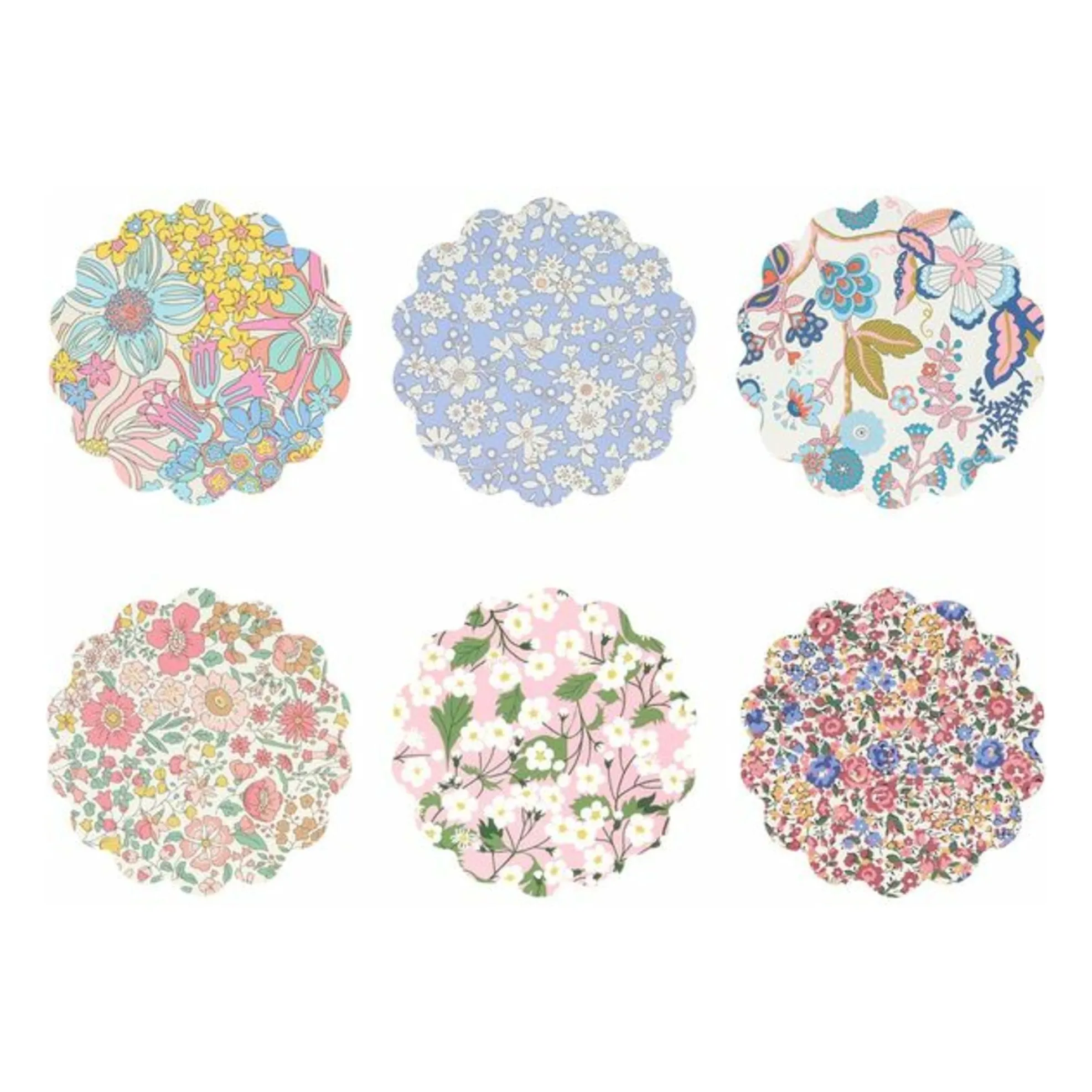 Meri Meri Multicoloured Coasters - X Liberty - Set Of 6